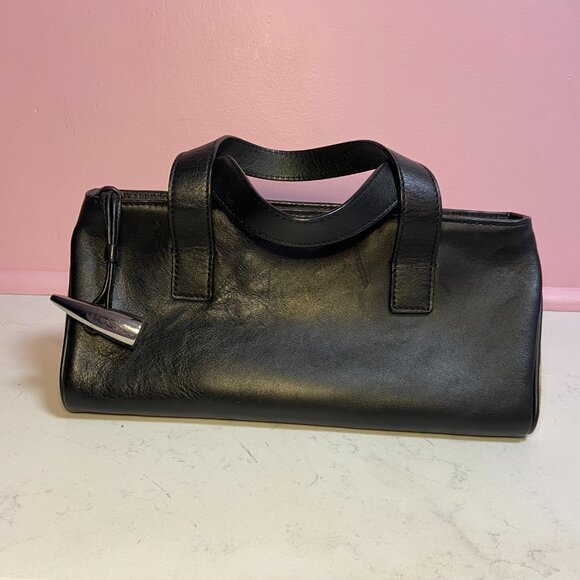 Burberry Horn Toggle Collection Handbag – House Check & Black Leather - Picture 2 of 11